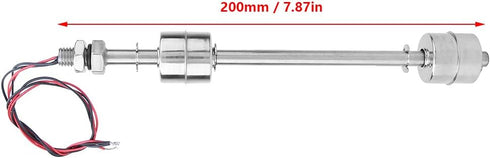 Stainless Steel Switch Water Level Sensor, Double Ball Water Level Controller for Pool (200mm / 7.87in)