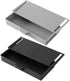 NUOBESTY 2Pcs Punch Storage Box, Hidden Desk Drawer Under Desk Storage Organizer, Adhesive Pencil Tray for Kitchen