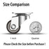 1 Inch Small Caster Wheels for Furniture, Low Profile Casters Set of 4, Total Capacity 90 Lbs