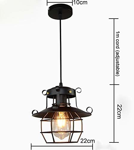Ncescmal Pendant Lights, Retro Vintage Industrial Metal Cage Ceiling Light Antique Glass Wall Lamp Wall Sconce Ceiling