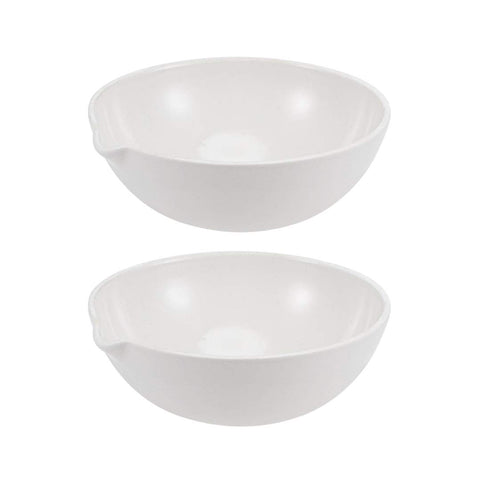 uxcell Evaporating Dish High-Temperature Resist Porcelain 100ml Round Form with Spout, 2pcs