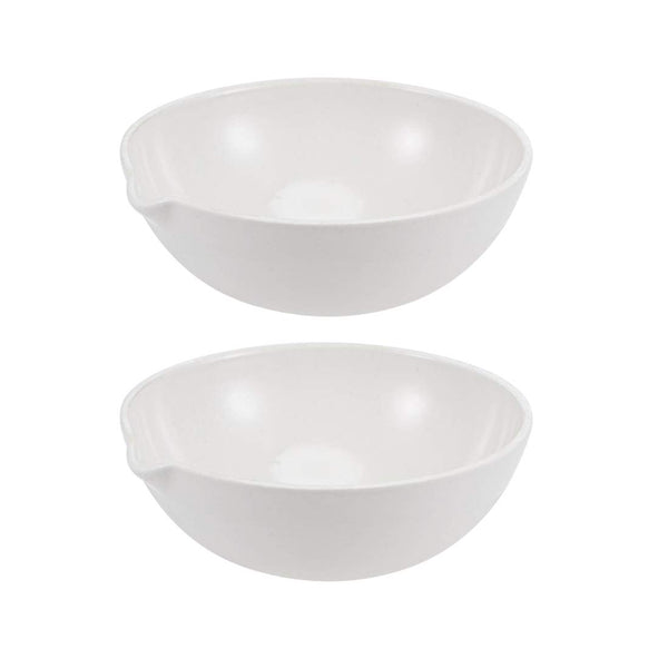 uxcell Evaporating Dish High-Temperature Resist Porcelain 100ml Round Form with Spout, 2pcs