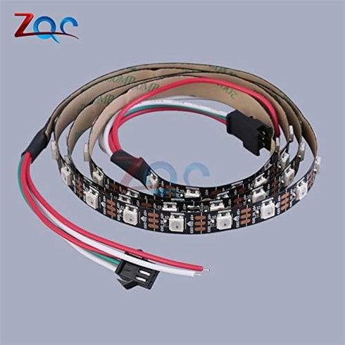 Reland Sung DC5V 1m WS2812B 60 WS2812 5V RGB Individually addressable Smart LED Pixel Strip,Black/White PCB LEDs/m IC