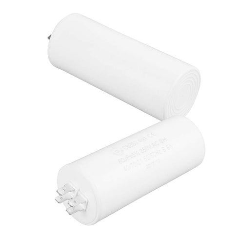CBB60 Cylindrical Capacitor, 80uF 250V AC Motor Run Capacitor for Air Conditioner