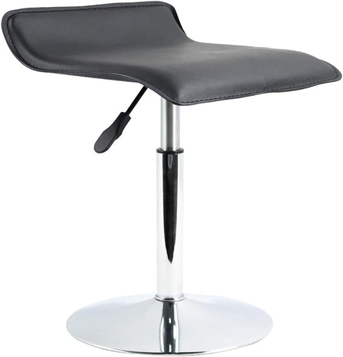 FURWOO Short Square PU Leather Office Chair Height Adjustable Mini Counter Stool for