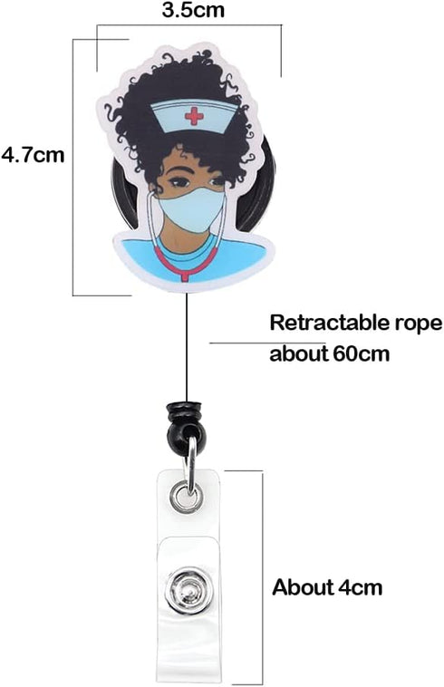 Nurse Retractable Badge Holder - Nurse Gift for Women, ID Name Tag Nursing Badge Reel