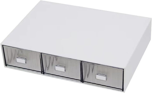 Desk Drawer Organizer, Stackable Plastic Storage for Office Supplies, Grocery Organizer for Stationery/School/Home