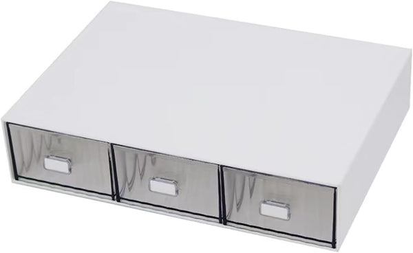 Desk Drawer Organizer, Stackable Plastic Storage for Office Supplies, Grocery Organizer for Stationery/School/Home
