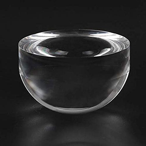BIJIA 2.5" Optical Acrylic Portable Paperweight Magnifier, Clear Reading Aid Magnifying Glass for Books, Maps