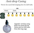 16ft 30 8 Battery Operated Globe String Lights, Crystal Globe String Lights LED Modes Waterproof String Lights
