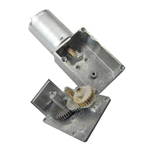 CHACNS 370WG 12V DC 10RPM Electric Motor Worm Geared Drive Motor with Screw for Fixed Motor Use