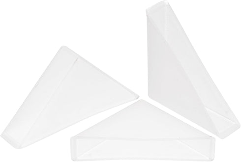 uxcell 8Pcs Plastic Corner Protectors 12x66mm Triangle Shape Glass Corner Guards Cushion