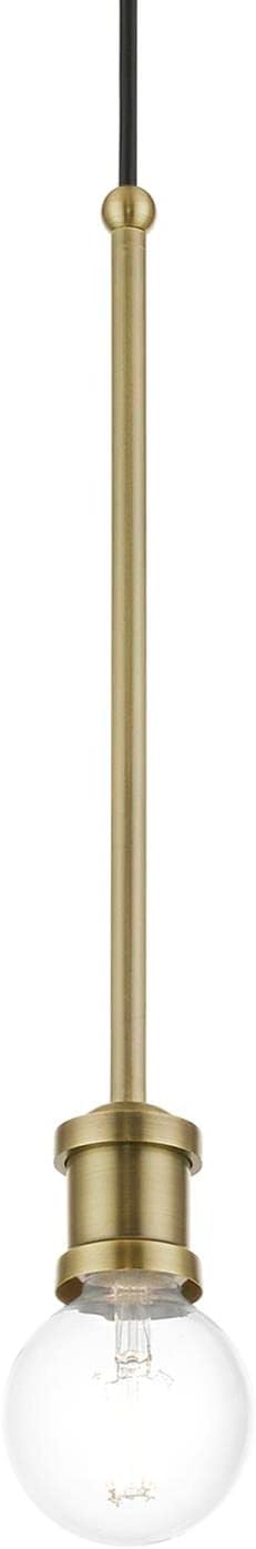 1 (47161-01) Livex Lighting Lansdale Light Pendant in Antique Brass