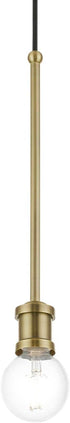 1 (47161-01) Livex Lighting Lansdale Light Pendant in Antique Brass