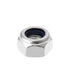 10Pcs M8 x 1.25mm Nylon Insert Hex Lock Nuts, 316 Stainless Steel for Machinery Shipbuilding, Silver Tone