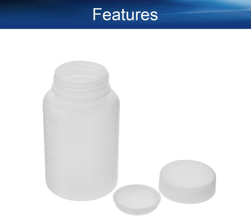 Bettomshin 1Pcs 100ml PE Plastic (Food Grade) Bottle, Wide Mouth Lab Reagent Bottle