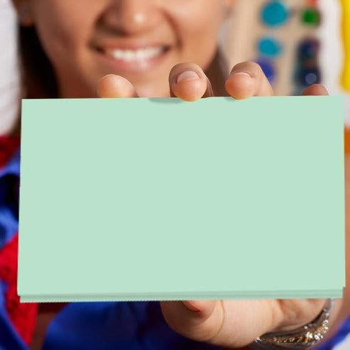 School Smart Blank Plain Index Cards, 3 x 5 Inches, Green, Pack of 100