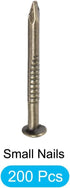 Small Nails (1.5x19mm) 200pcs, Carbon Steel Tiny Hardware Nails for Household Woodworking, Bronze Tone