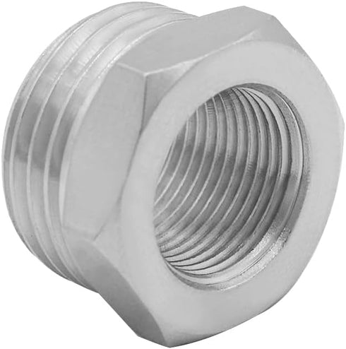 Joywayus 2PCS 1/2 G Male to 3/8 Compression Female Thread Bushing, Nickel Plated Brass Faucet Connector
