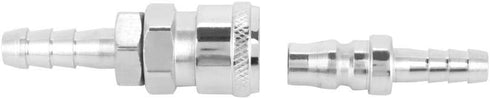 8Pcs C Type Quick Fitting 1/4 Inch Zinc Alloy Pneumatic Connector Socket and Plug Kit Parts for Air Hose