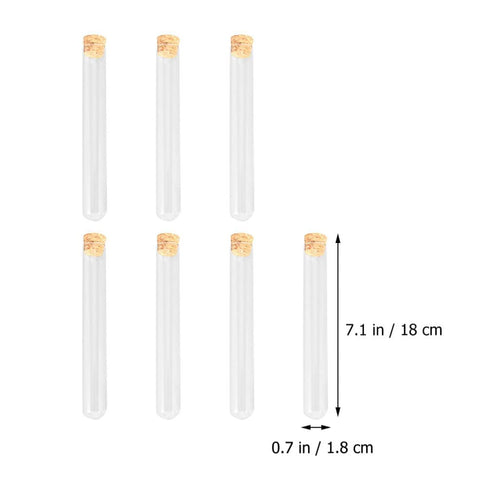 iplusmile 15pcs 25ml Clear Borosilicate Glass Test Tubes with Cork Stoppers for Scientific Experiments, Party