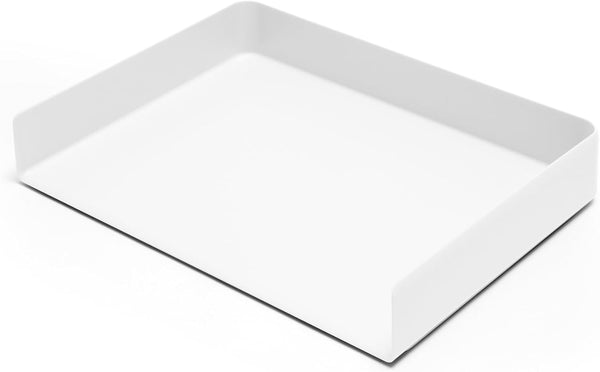 Poppin Stackable Landscape Letter Tray, Modular Lacquer Desk Trays for Office Organization, Color-Coordinated Supplies