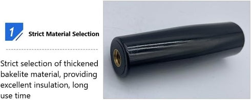 Revolving Handwheel Machine Handle, Male Threaded Stem M6, 5pcs for Milling Machinery