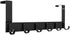 Anjuer Aluminum Door Hooks Hanger Rack, 6 Hooks Over The Door Organizer for Kitchen Bathroom, Black