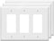 3-Gang White Decorator Wall Plates Electrical Cover for Light Receptacle Outlet Switch (3 Pack)