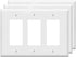 3-Gang White Decorator Wall Plates Electrical Cover for Light Receptacle Outlet Switch (3 Pack)