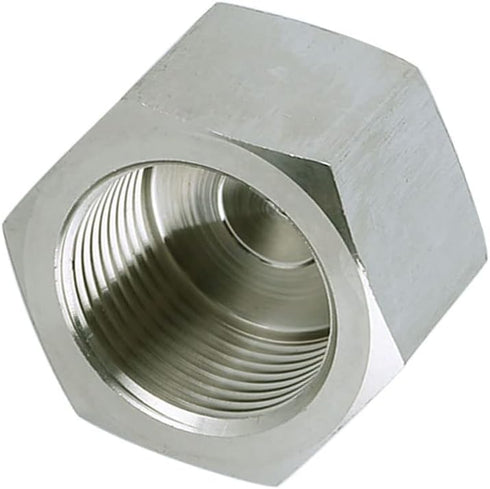 304 Stainless Steel Pipe Fitting Hex Cap, Heavy Duty 3/8" NPT Female, Pack of 2