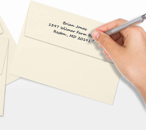 LUXPaper A7 Invitation Envelopes, Peel & Press, 5 1/4" x 7 1/4", Natural, 80lb Text, 50 Qty