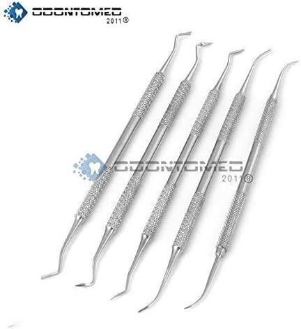 OdontoMed2011 Set 5 1, 2, 3, 4 5 of Pieces Wax Carver 'PK Thomas and Stainless Steel Dental LAB Instruments