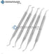 OdontoMed2011 Set 5 1, 2, 3, 4 5 of Pieces Wax Carver 'PK Thomas and Stainless Steel Dental LAB Instruments
