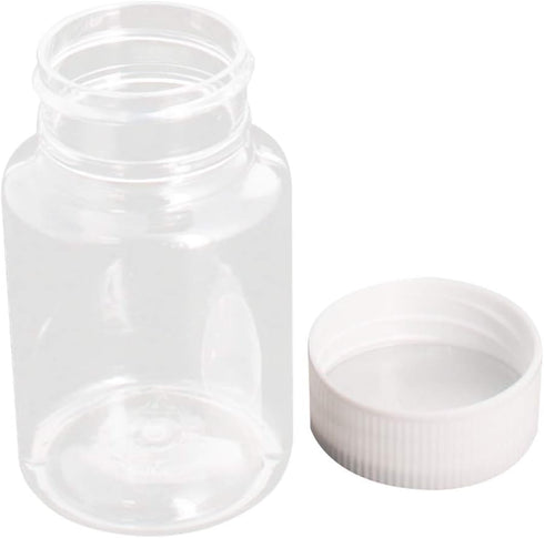 10 Pcs 2.71oz Plastic Bottles, Lab Chemical Reagent Bottles, 80ml Wide Mouth Storage Containers with White Cap