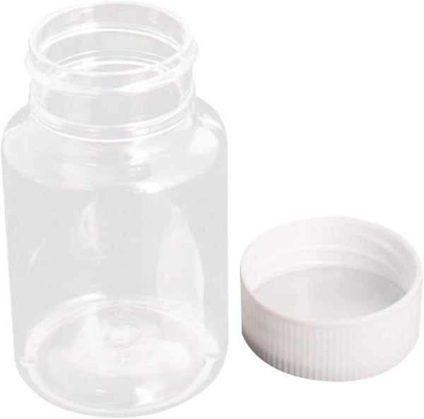 10 Pcs 2.71oz Plastic Bottles, Lab Chemical Reagent Bottles, 80ml Wide Mouth Storage Containers with White Cap