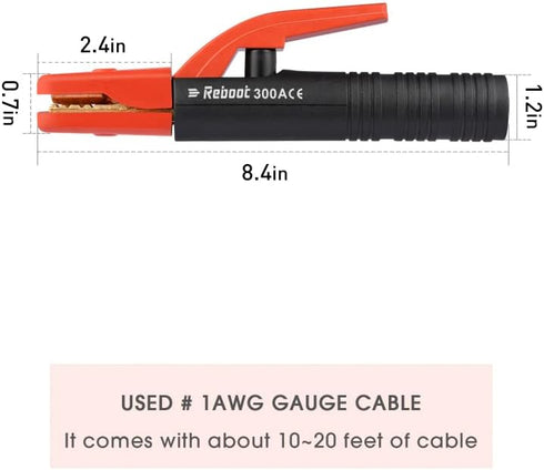 Reboot Welding Electrode Holder 300AMP Copper Heavy Duty Jaw Holding Plier Electrode Clamp of Welding Machine ARC Welder American Design