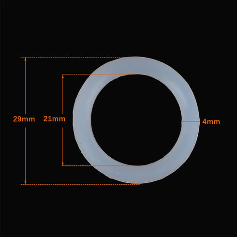 X AUTOHAUX Silicone O-Rings, 29mm OD 21mm ID 4mm Width VMQ Seal Gasket for Compressor Valves Pipe Repair, White, Pack of 20
