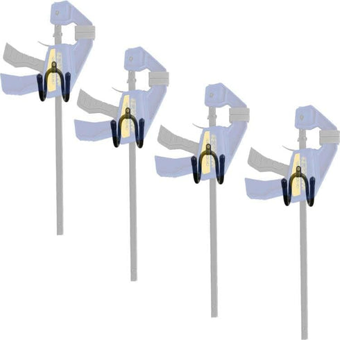 4 Pack Wall Hanger Bar Clamp Storage Clip, Wall Rack Utility Hooks for Woodworking Tools, Hang Heavy Tools Up to 20lbs