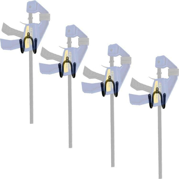 4 Pack Wall Hanger Bar Clamp Storage Clip, Wall Rack Utility Hooks for Woodworking Tools, Hang Heavy Tools Up to 20lbs