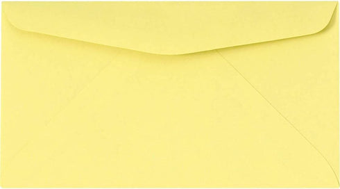 LUXPaper #6 3/4 Business Envelopes, Pastel Canary, 3 5/8" x 6 1/2", Commercial Flap, 60lb Text, 50 Qty