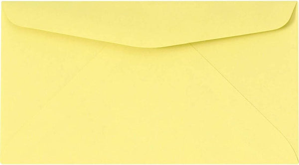 LUXPaper #6 3/4 Business Envelopes, Pastel Canary, 3 5/8" x 6 1/2", Commercial Flap, 60lb Text, 50 Qty