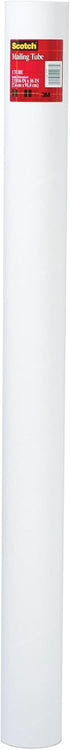 Scotch Mailing Tube, 1 Tube, 4 in x 48 in, Perfect Protection for Mailing Rolled Items, White