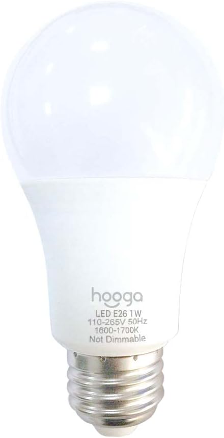 hooga 4 Pack Sleep Light Bulb, Amber 1600K Dim Light Bulbs for Sleep Therapy, E26 A19 Warm Light, Blue Light Blocking