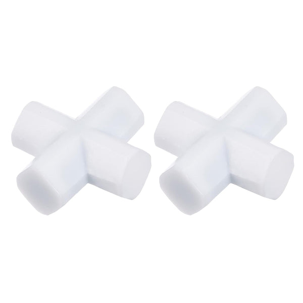 YOKIVE 2 Pcs Magnetic Stir Bar, PTFE Coated Cross Type Stirrer for Lab Liquid Solution Mixing (White, 0.79-Inch)