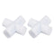 YOKIVE 2 Pcs Magnetic Stir Bar, PTFE Coated Cross Type Stirrer for Lab Liquid Solution Mixing (White, 0.79-Inch)