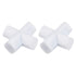 YOKIVE 2 Pcs Magnetic Stir Bar, PTFE Coated Cross Type Stirrer for Lab Liquid Solution Mixing (White, 0.79-Inch)