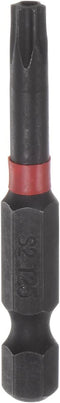 T25 Impact Rated Torx Bit, 1/4" Hex Shank, 2" Length Magnetic Security Star Screwdriver