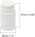 Othmro PE Plastic Lab Chemical Reagent Bottles 20pcs, 60ml/2oz Wide Mouth 25mmID Round Sample Liquid Storage Container Sealing Bottles White with Cap by Othmro