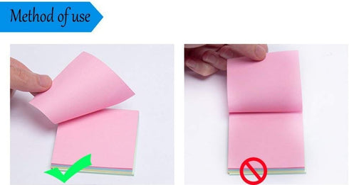 Sticky Notes Self-Sticky Notes, 100 Sheets/Pad, 10 Pads/Pack, Easy to Post for School & Office Supplies